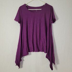 495. Hannah Short Sleeve Shirt Purlpe Sz S